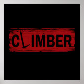 rock climber grphic design ポスター (正面)