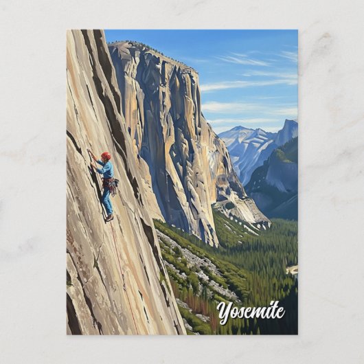 Rock Climbing at Yosemite National Park ポストカード (正面)