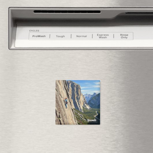 Rock Climbing at Yosemite National Park マグネット (インサイチュ (食洗機))