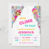Rock Climbing Birthday Party Invitation 招待状 (正面)