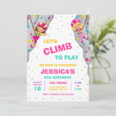 Rock Climbing Birthday Party Invitation 招待状 (スタンド正面)