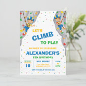 Rock Climbing Birthday Party Invitation 招待状 (スタンド正面)