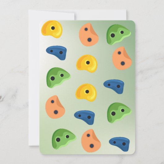 Rock Climbing Birthday Party Invitation Let's Rock 招待状 (裏面)