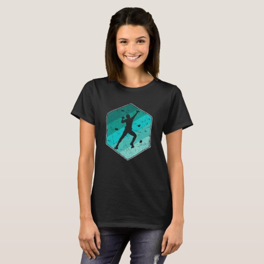 Rock Climbing Bouldering Mountains Climber Tシャツ (正面フル)