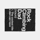 Rock Climbing Dad Definition Funny Sports  フリースブランケット (正面(横))