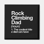 Rock Climbing Dad Definition Funny Sports  マグネット (正面)
