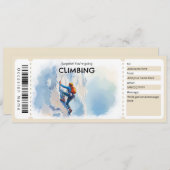 Rock Climbing Gift Certificate 招待状 (正面/裏面)