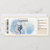 Rock Climbing Gift Certificate 招待状 (正面)