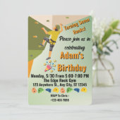 Rock Climbing Gym Adventure Birthday Invitation 招待状 (スタンド正面)