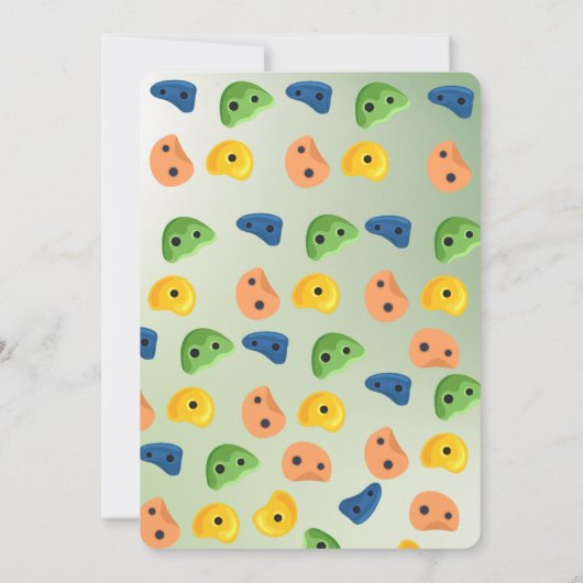 Rock Climbing Gym Adventure Birthday Invitation 招待状 (裏面)