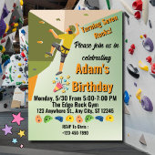 Rock Climbing Gym Adventure Birthday Invitation 招待状