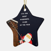 Rock Climbing Holiday Gift セラミックオーナメント (左)