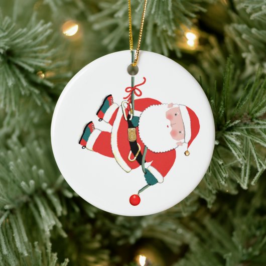 Rock Climbing holiday gift ceramic ornament セラミックオーナメント (ツリー)