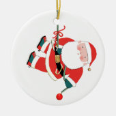 Rock Climbing holiday gift ceramic ornament セラミックオーナメント (正面)