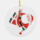 Rock Climbing holiday gift ceramic ornament セラミックオーナメント (裏面)