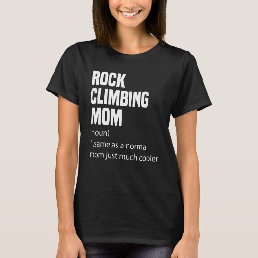 Rock Climbing Mom Dictionary Definition Funny Spor Tシャツ (正面)
