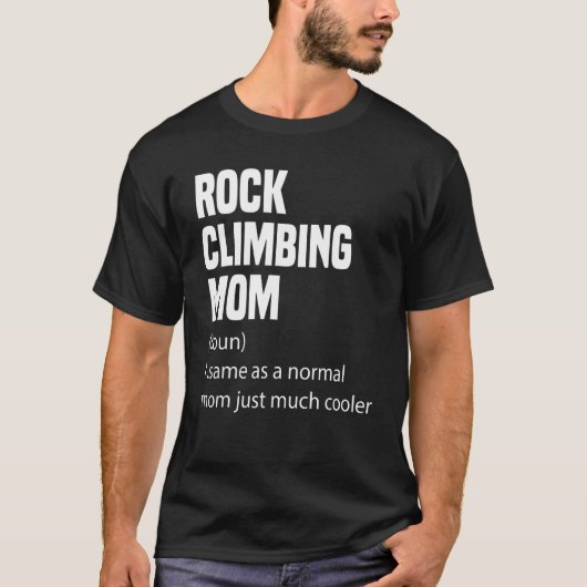 Rock Climbing Mom Dictionary Definition Funny Spor Tシャツ (正面)
