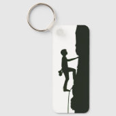 Rock Climbing Mountain Climber Silhouette  キーホルダー (正面)