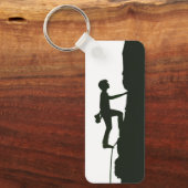 Rock Climbing Mountain Climber Silhouette  キーホルダー (正面)