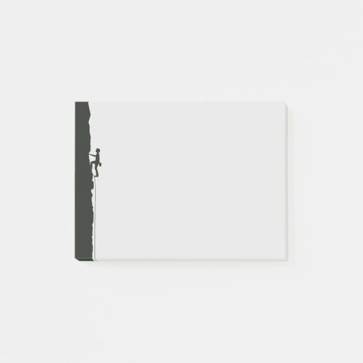 Rock Climbing Mountain Climber Silhouette ポストイット (正面)