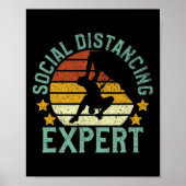 Rock Climbing Social Distancing Tee Climber Gift B ポスター (正面)