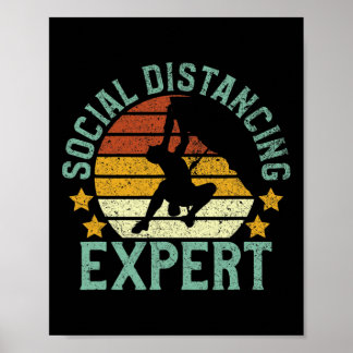 Rock Climbing Social Distancing Tee Climber Gift B ポスター