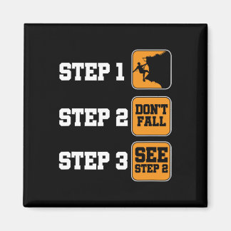 Rock Climbing Steps Mountain Hiking Camping Nature マグネット