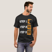Rock Climbing Steps Mountain Hiking Camping Nature Tシャツ (正面フル)