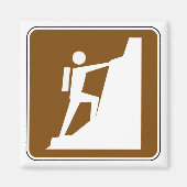 Rock Climbing Symbol Sign マグネット (正面)