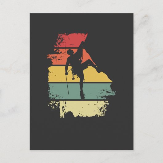 Rock Climbing Vintage ポストカード (正面)