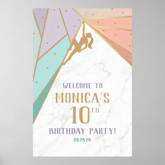 Rock Climbing Welcome Poster ポスター (正面)