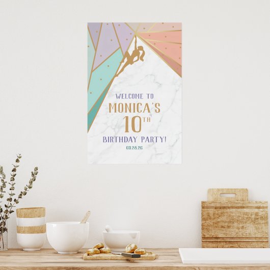 Rock Climbing Welcome Poster ポスター (キッチン)