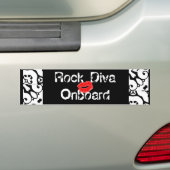 "Rock Diva Onboard Bumper Sticker" – カスタマイズ可能 バンパーステッカー (車上)
