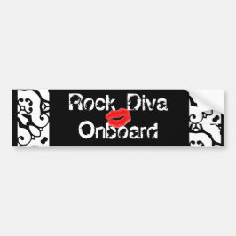 "Rock Diva Onboard Bumper Sticker" – カスタマイズ可能 バンパーステッカー