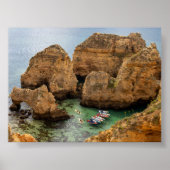 Rock formations in Algarve ポスター (正面)
