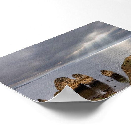 Rock formations in Algarve ポスター (角)