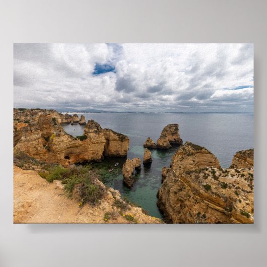 Rock formations in Algarve ポスター (正面)