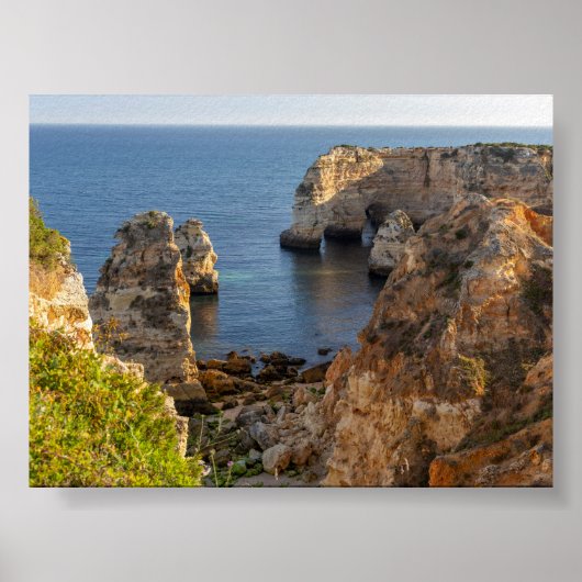 Rock formations in Algarve ポスター (正面)