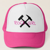 "Rock Girl" Geologist's Hammer Logo キャップ (正面)