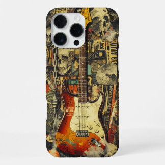Rock Guitar Collage for Rock Fans and Musicians iPhone 16 Pro Maxケース
