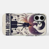 Rock Guitar Phoenix Rising iPhone Case Case-Mate iPhoneケース (裏面 (横))
