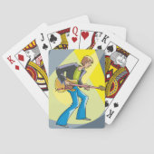 Rock Guitarist 70s Style Musician トランプ (裏面)