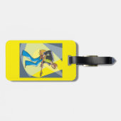 Rock Guitarist 70s Style Musician ラゲッジタグ (裏面横)