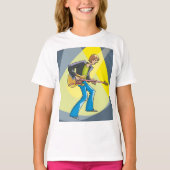Rock Guitarist 70s Style Musician Tシャツ (正面)
