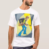 Rock Guitarist 70s Style Musician Tシャツ (正面)