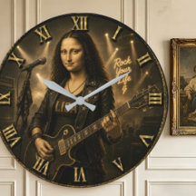 Rock Guitarist Funny Mona Lisa Music Player Gift