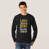 Rock Hunting Mineral Hunter Love Nature Hunt Rocks Tシャツ (正面フル)