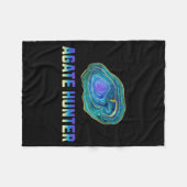 Rock Hunting Rock Collector Agate Geology Agate Hu フリースブランケット (正面(横))