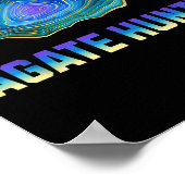 Rock Hunting Rock Collector Agate Geology Agate Hu ポスター (角)