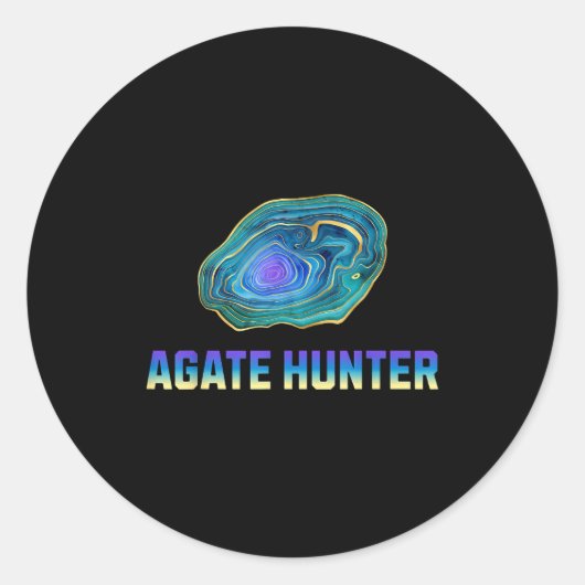 Rock Hunting Rock Collector Agate Geology Agate Hu ラウンドシール (正面)